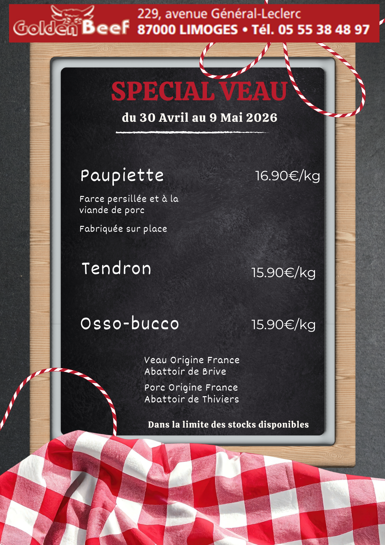 Promotions Veau